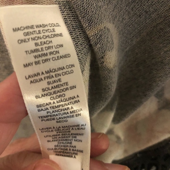 Chicos Sz 2 M Crochet Lace Trim Floral Kimono Boho Festival Feminine Cardigan - Picture 10 of 10